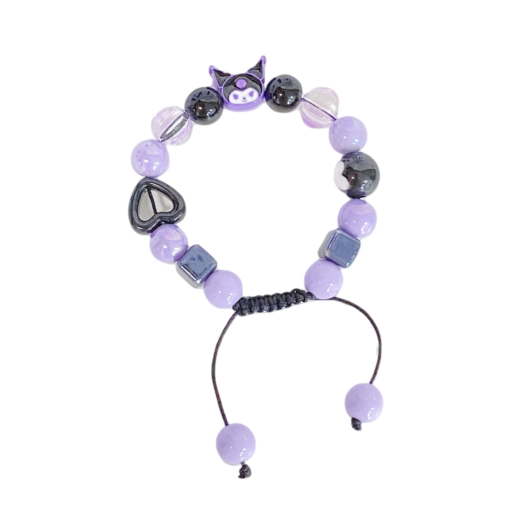 Sanrio Kuromi Acrylic Bracelets Kuromi Purple Beaded Bracelet