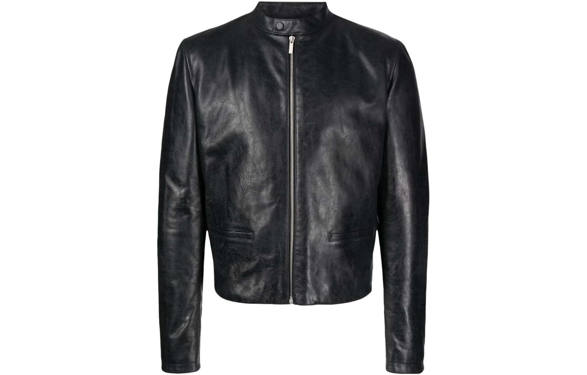 Ferragamo bandcollar jacket Black