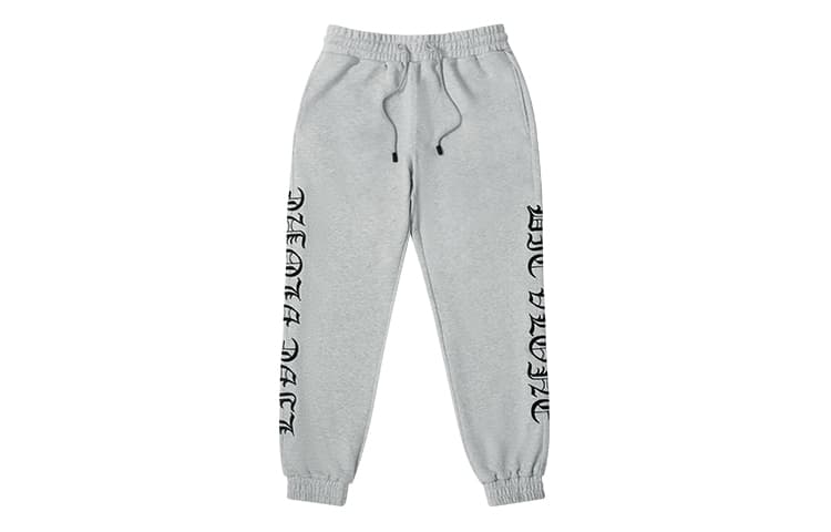 VLONE Gothic Alphabet Series Sweatpants Gray Black
