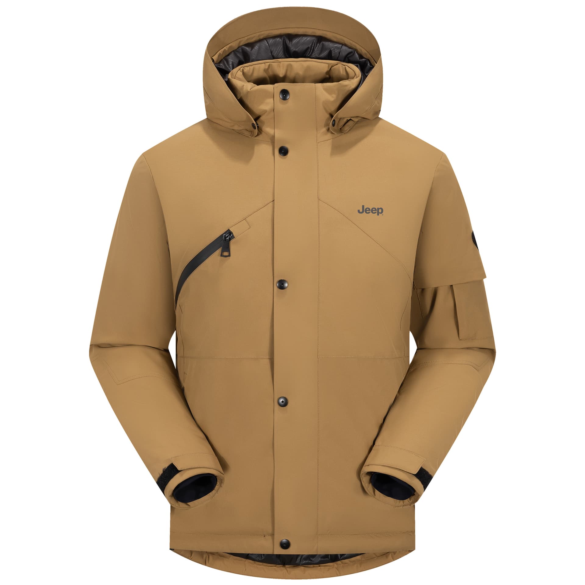 Jeep Down Jackets Hooded Thickened Down Jacket Spruce Brown