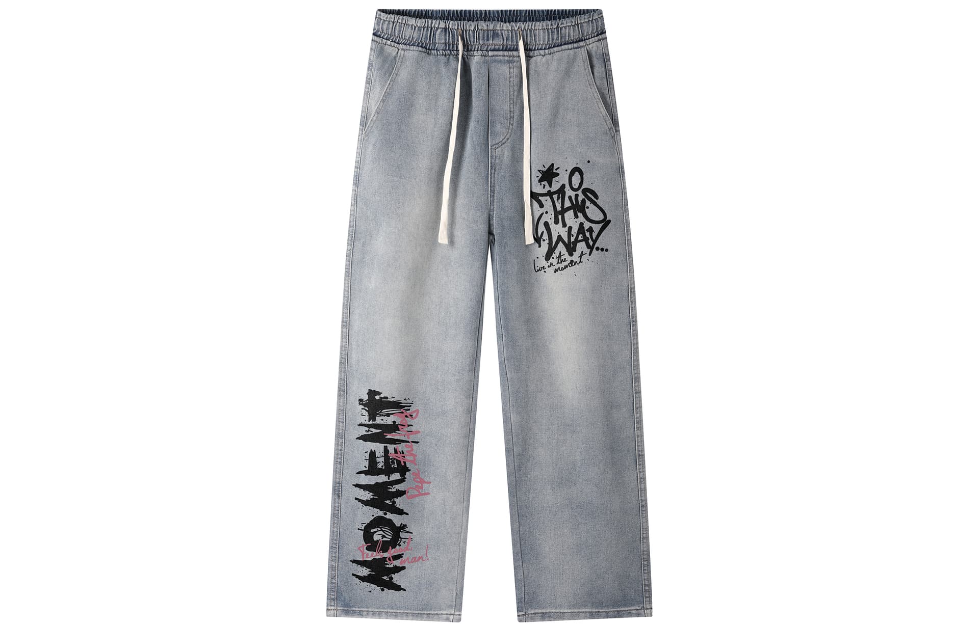 Pepe The Frog Jeans Moderate Straight Fit Nostalgic Blue