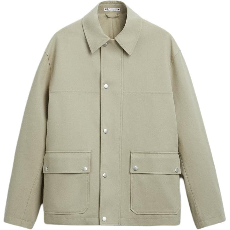 ZARA Parka Sand Lapel Moderate Sand
