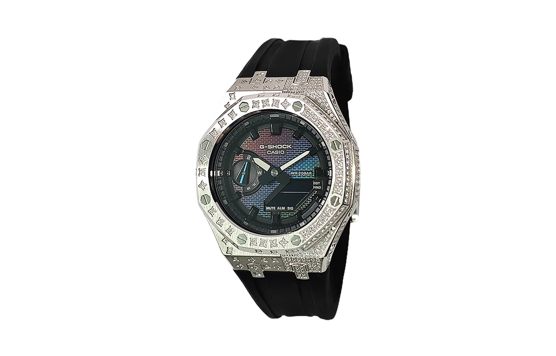 CASIO Custom Collection Electronic Movement Fluoroelastomer Strap Watch