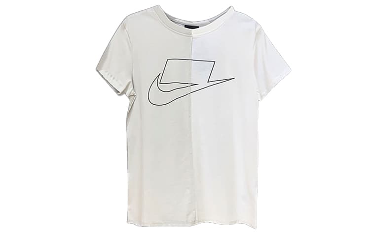 Nike T Shirts White Crew Neck Moderate Straight Fit White
