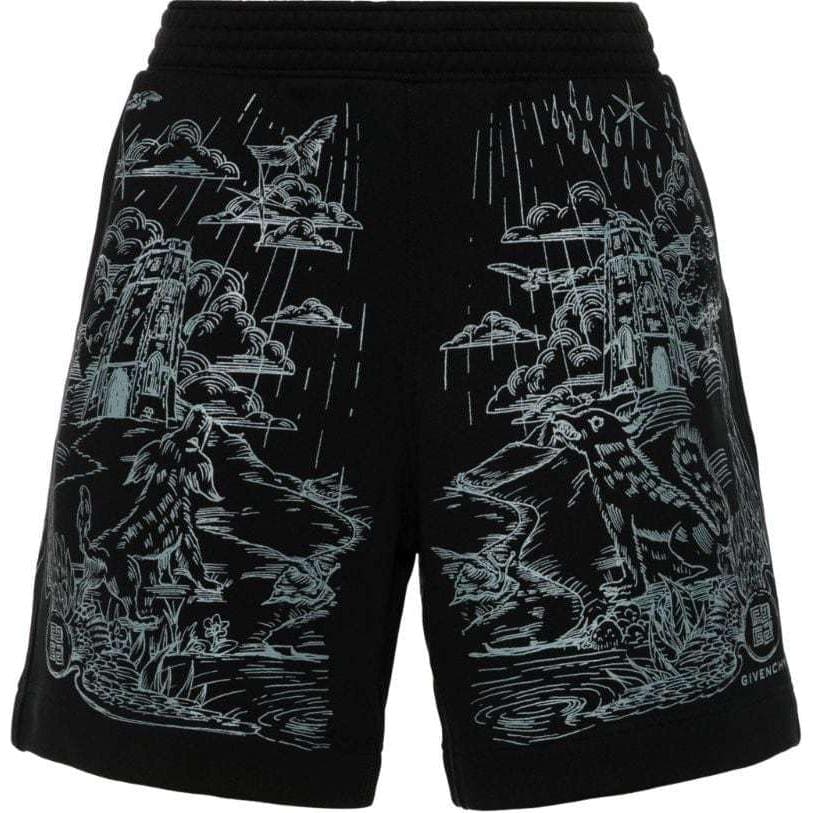 Givenchy sketchprint cotton track Black