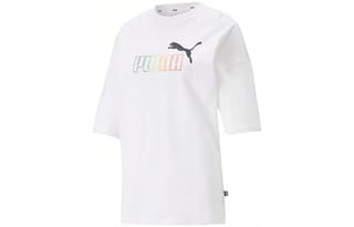 PUMA SS22 Drop Shoulder Sleeve T Shirt White