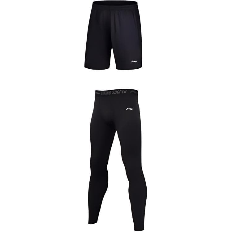 Li Ning Sports Black Set (Black Shorts+Black Pants)