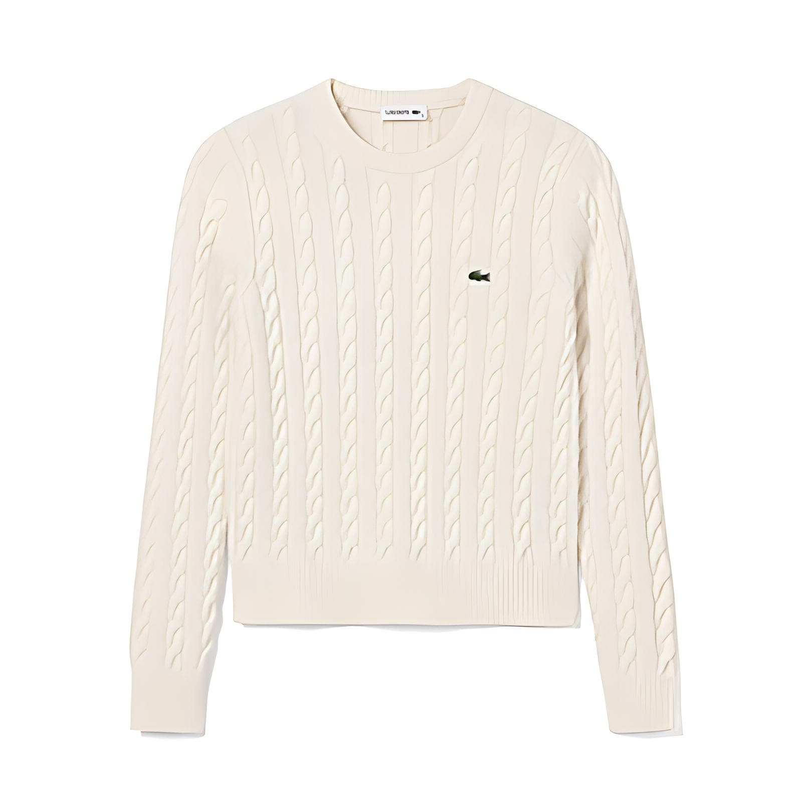 LACOSTE Sweaters Ecru Crew Neck Moderate Other Ecru