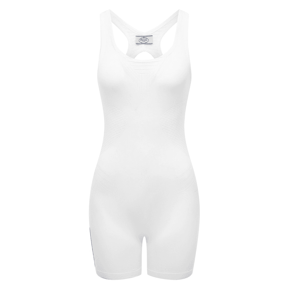 PRADA Bodysuits White Crew Neck White