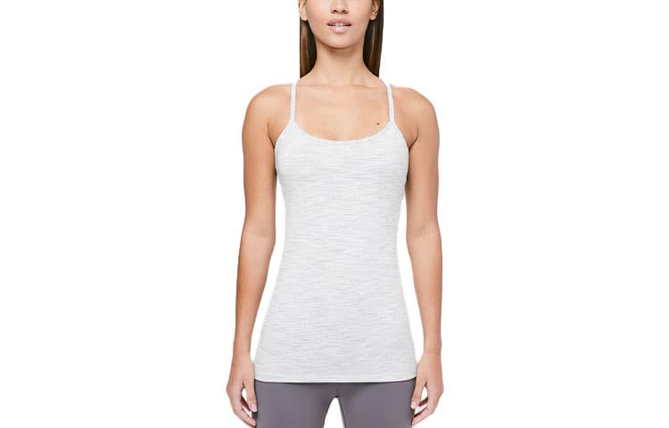 Lululemon Camisoles Light Gray Crew Neck Moderate Racerback Light Gray