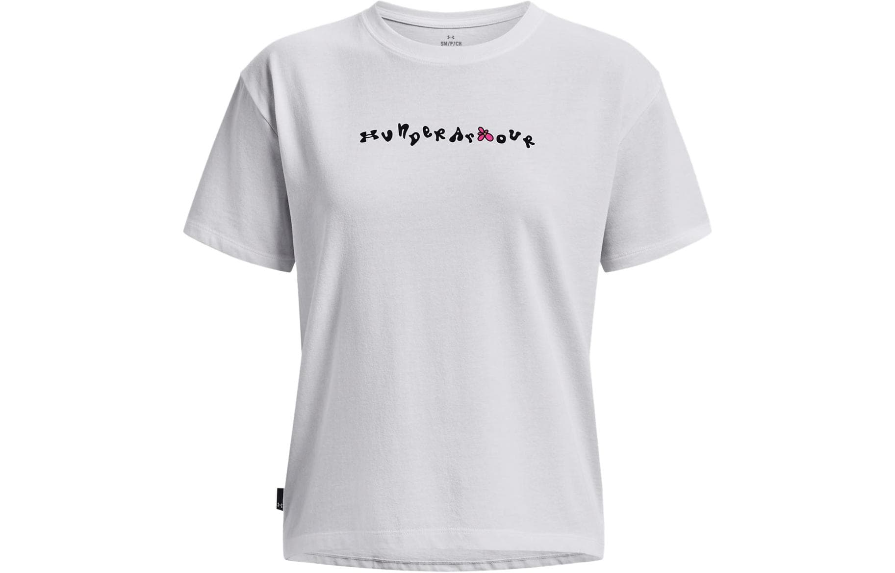 Under Armour T Shirts White Crew Neck Moderate Straight Fit White
