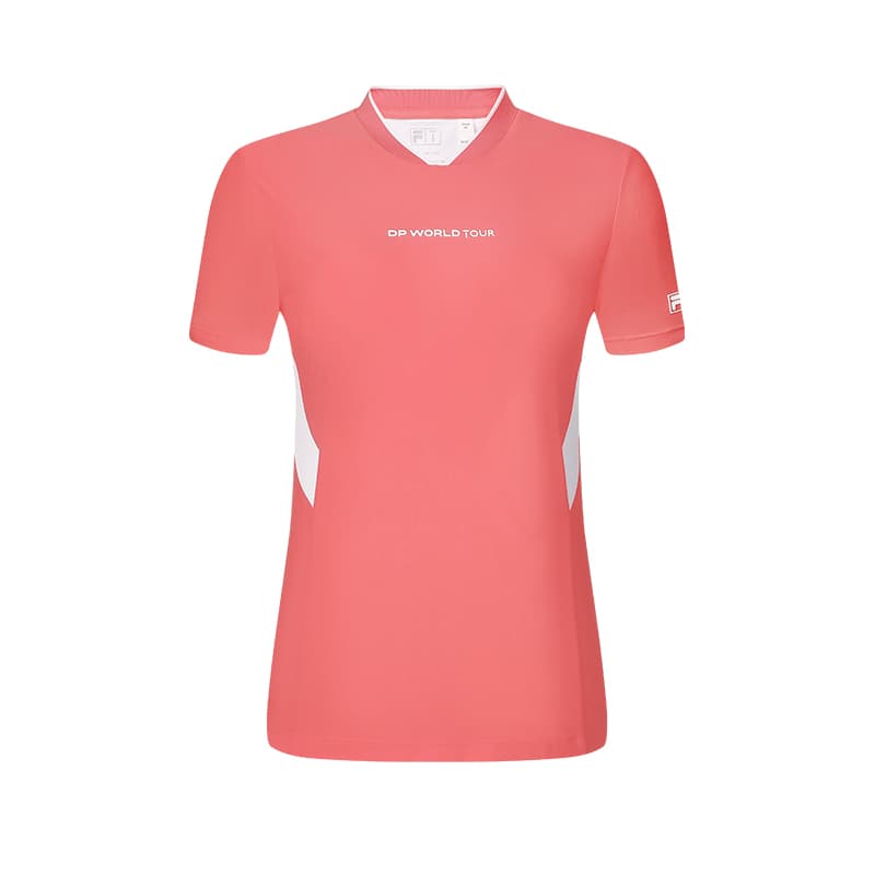 FILA TShirts Dibari Red Vneck Moderate Nippedin Waist