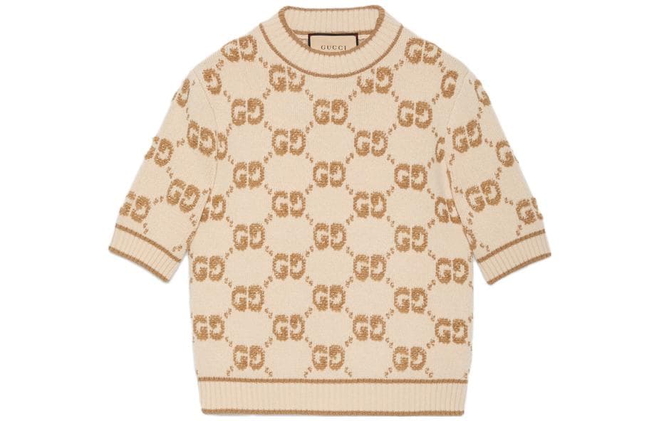 γRunwayγGG Damierjacquard wool jumper