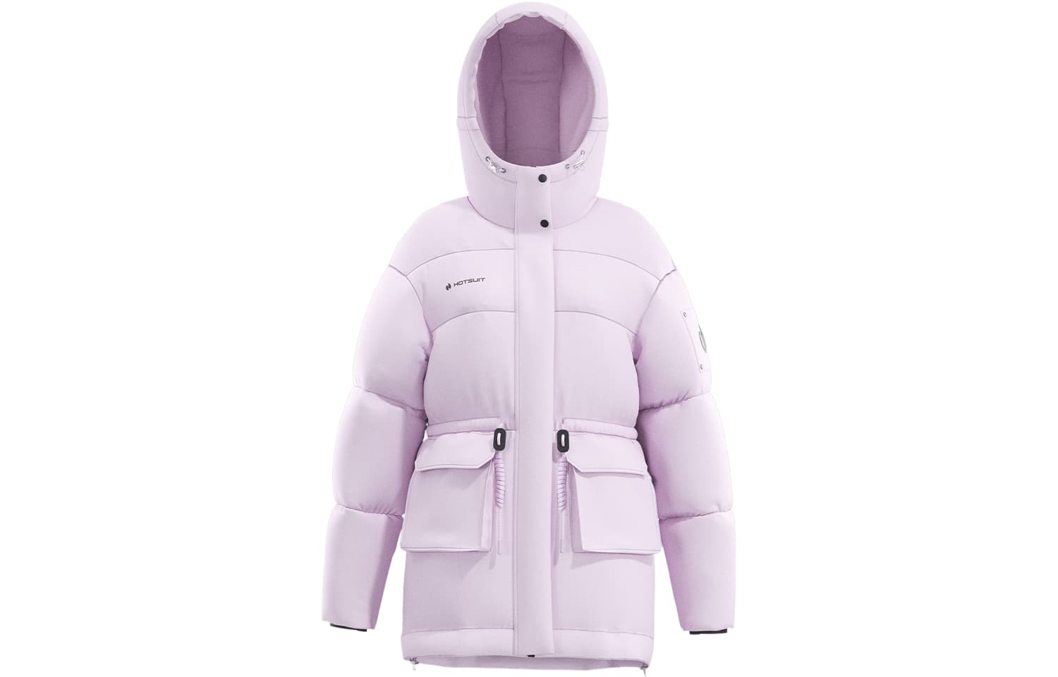 HOTSUIT Down Jackets Hooded Thin Nippedin Waist