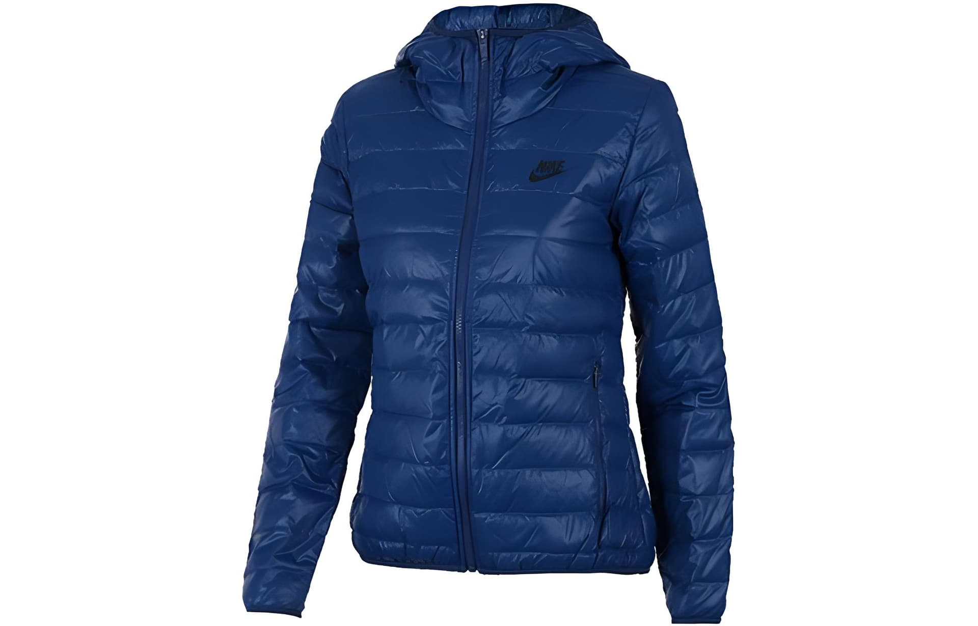 Nike Down Jackets Blue Hooded Moderate Down Jacket