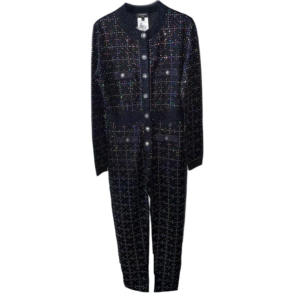 CHANEL 21K Jumpsuit Black Black