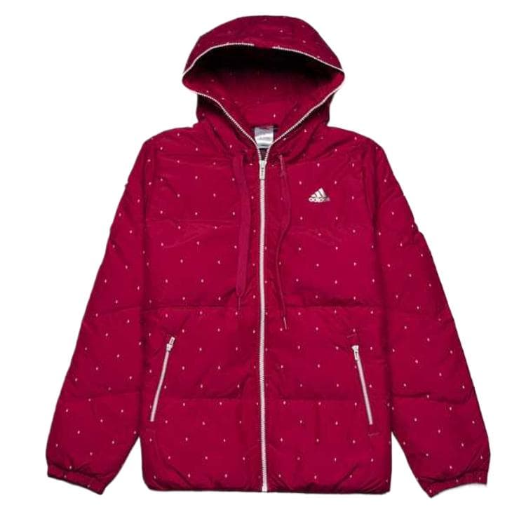 Adidas Down Jackets Red Hooded Moderate Straight Fit