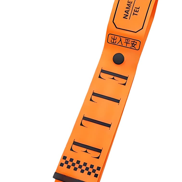 ELLE Fabric Luggage Tag Neon Green/Neon Orange