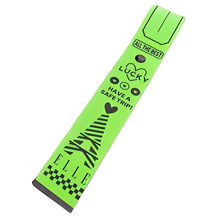 ELLE Fabric Luggage Tag Neon Green/Neon Orange
