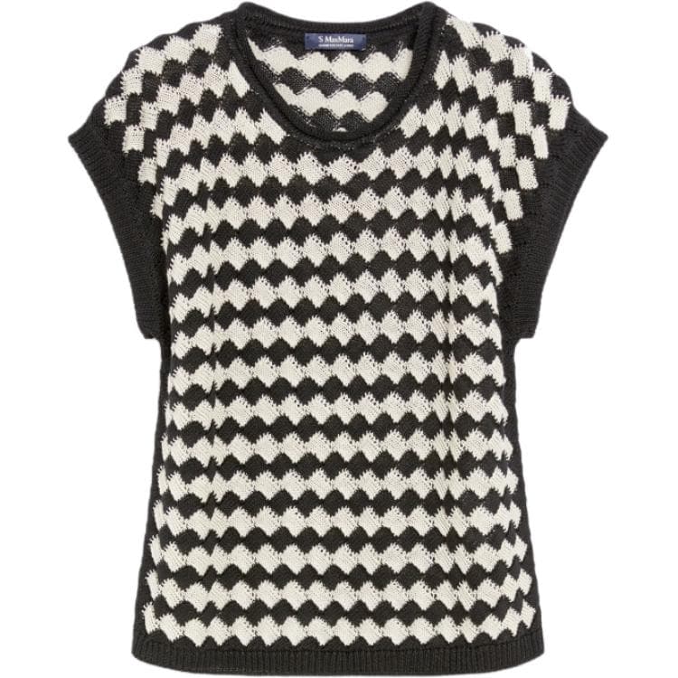 'S MAX MARA SS25 Knitwear Black White Black White