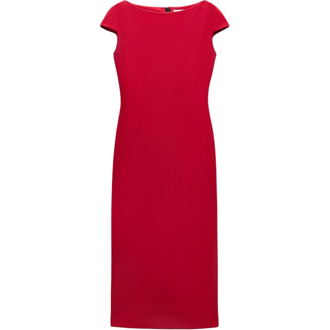 ZARA ZW Short Sleeved Dress Red Red