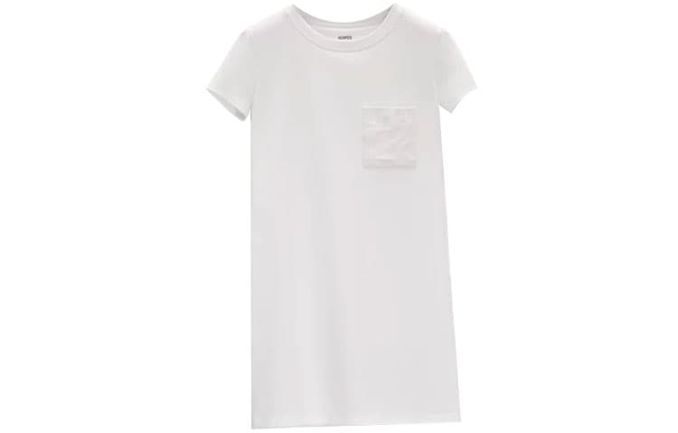 HERMES Short Sleeved White Crew Neck Moderate