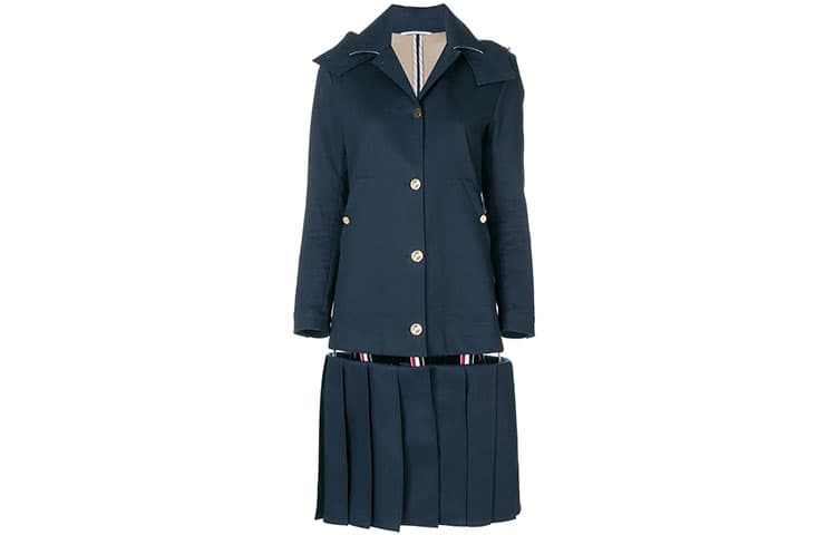 THOM BROWNE Two Piece Skirt Sets Blue Square Collar Moderate Mid Length Blue