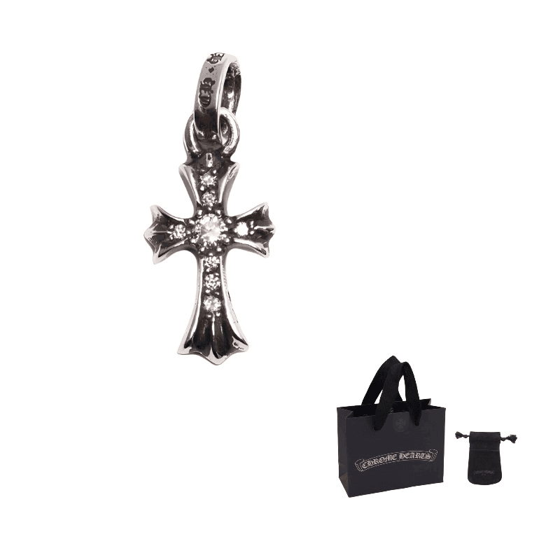Chrome Hearts 925 Sterling Silver With Diamond Pendants Silver