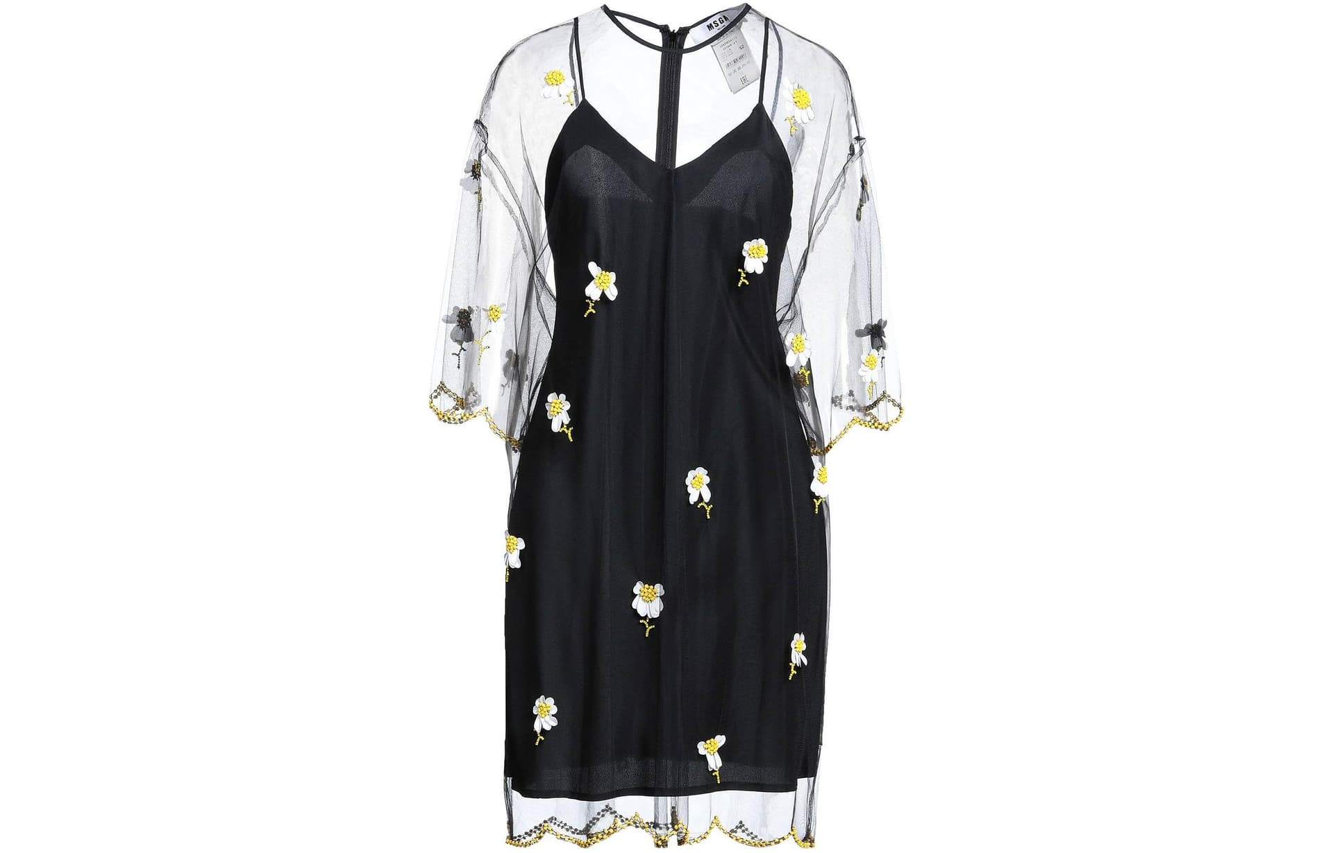 MSGM Long Sleeved Dress Black Black
