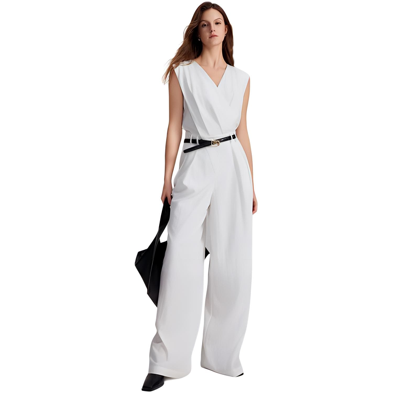ELLE Suits V neck Moderate Other White