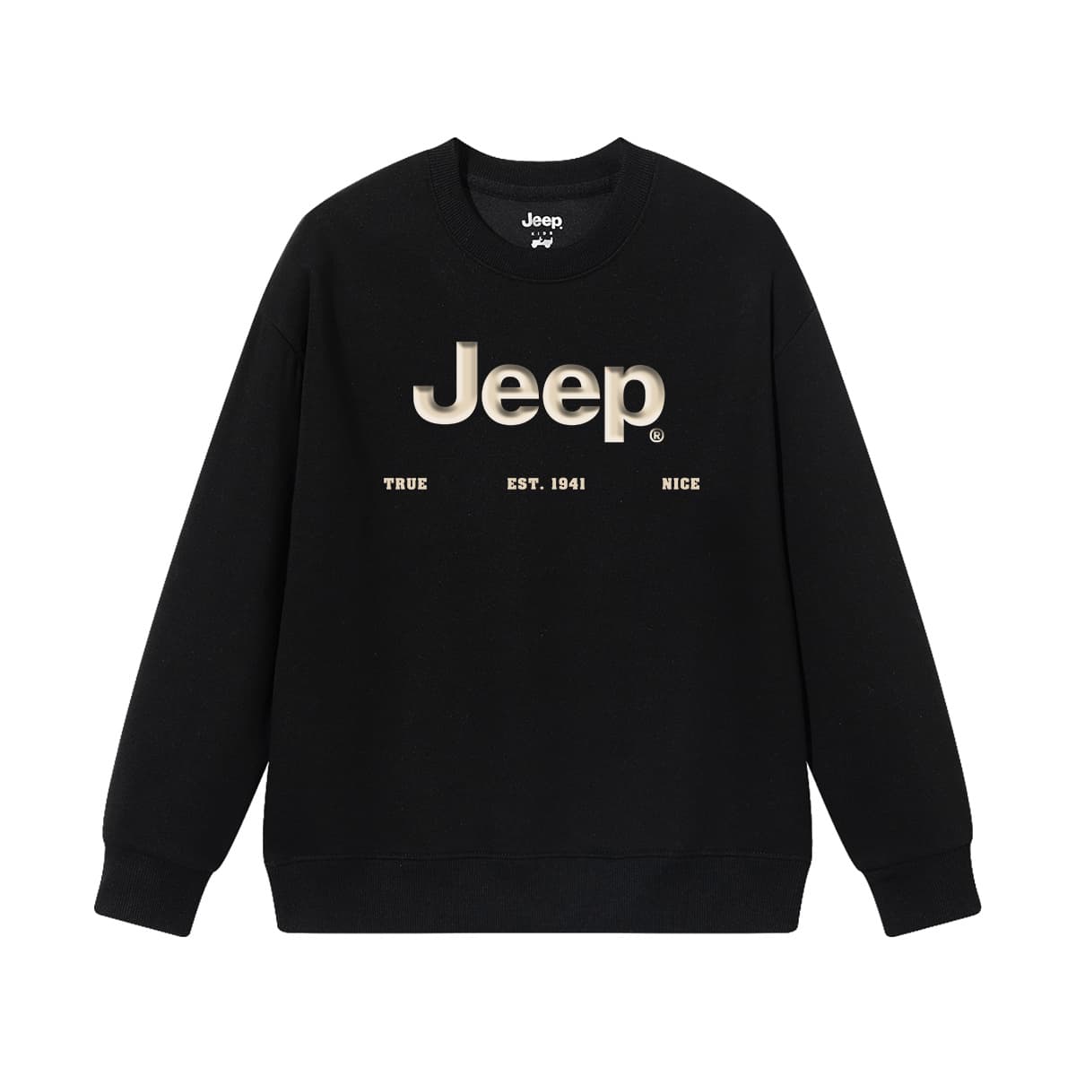 Jeep Grade School Sweatshirts Crew Neck Thickened Stretch