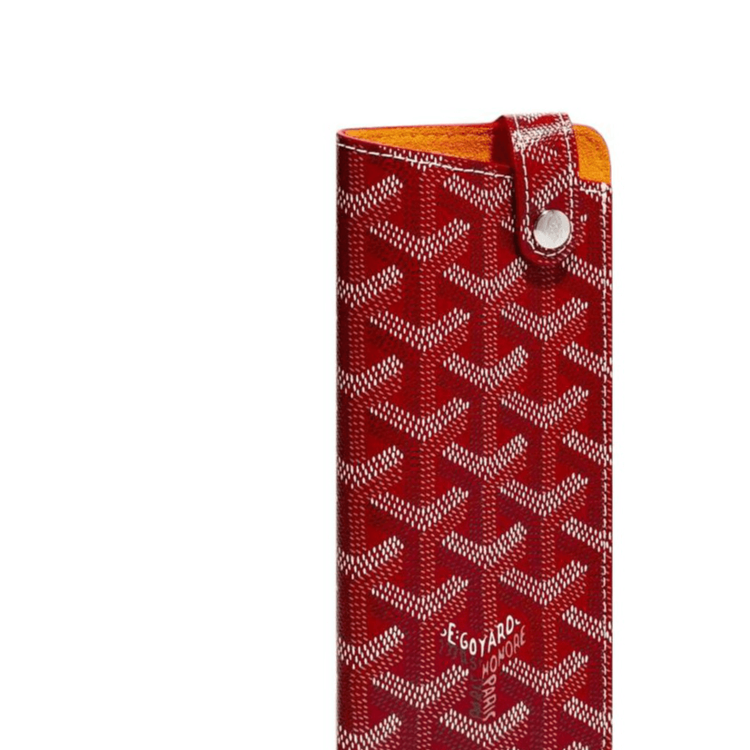 GOYARD Montmartre Canvas With Suede Calfskin Eyeglass Pouch Small Red