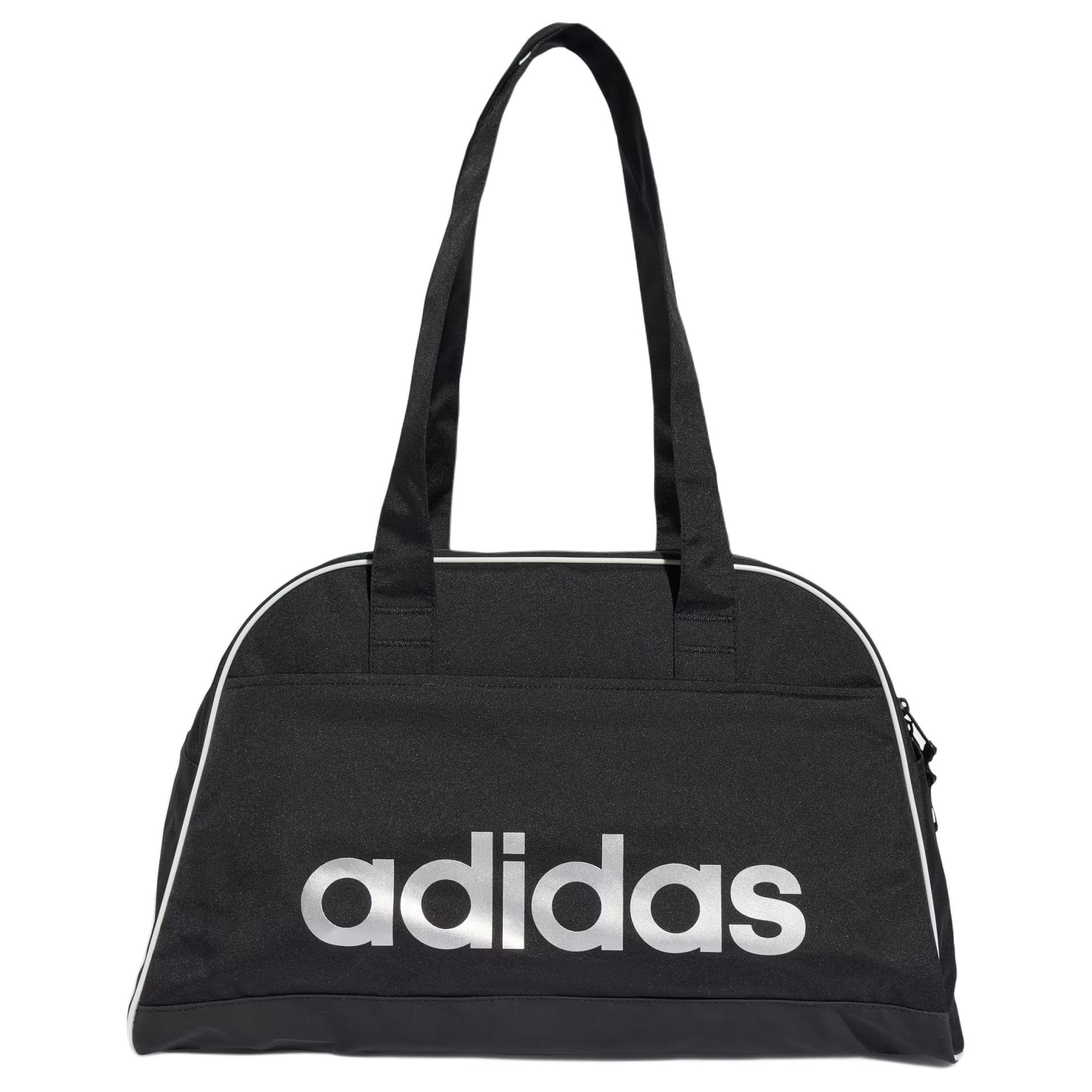 Adidas Polyester Handbag Black & Silver Metallic Black & Silver Metallic