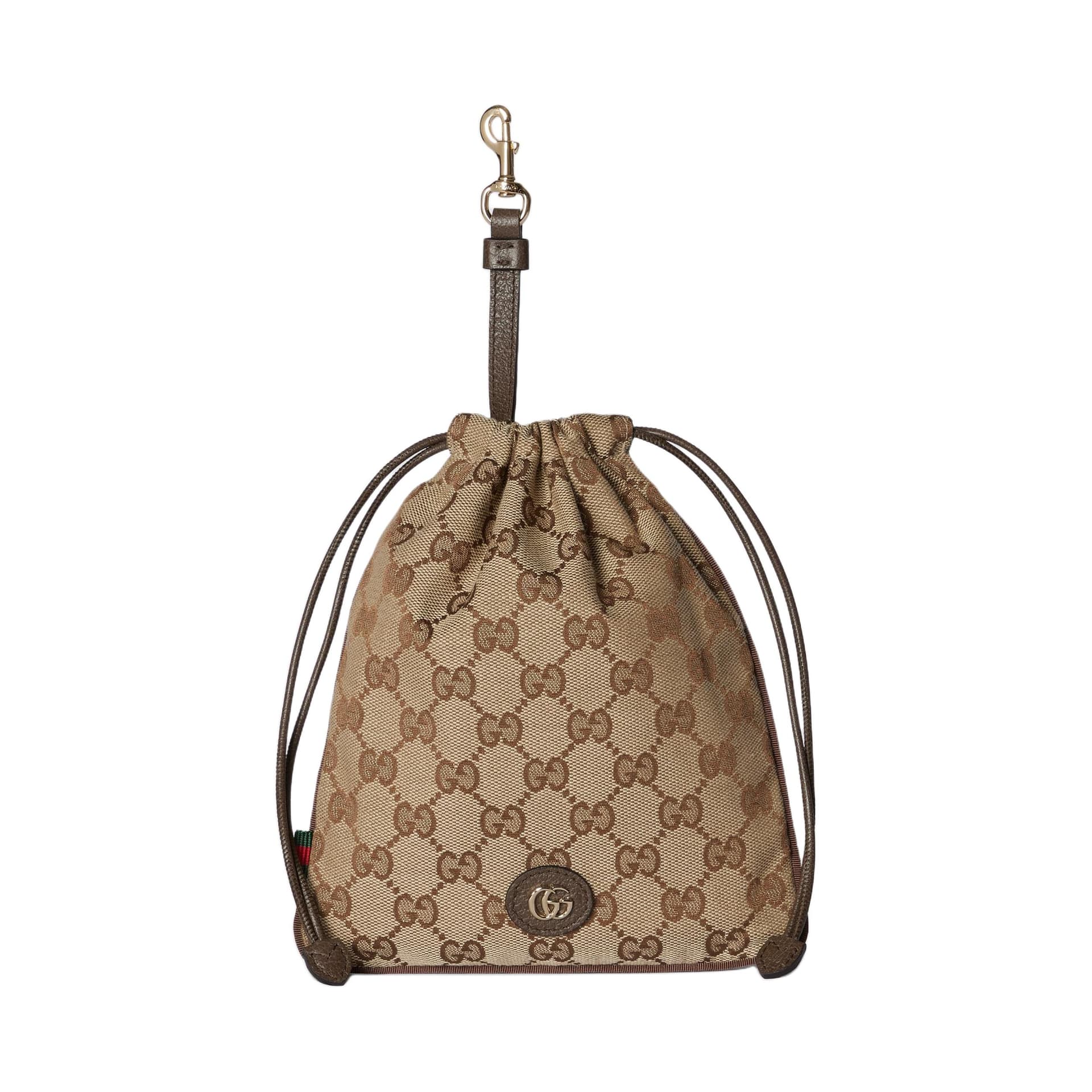 GUCCI Canvas Bag Clutch Coin Purse Mini Brown Basic Set (Bag+Dust Bag)