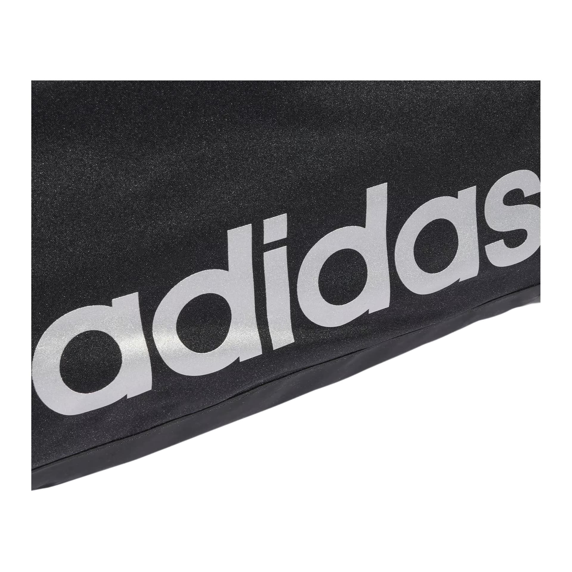 Adidas Polyester Handbag Black & Silver Metallic