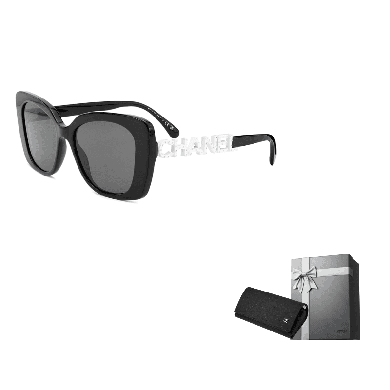 CHANEL Butterfly Sunglasses Black