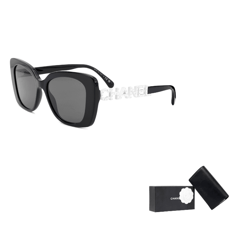 CHANEL Butterfly Sunglasses Black
