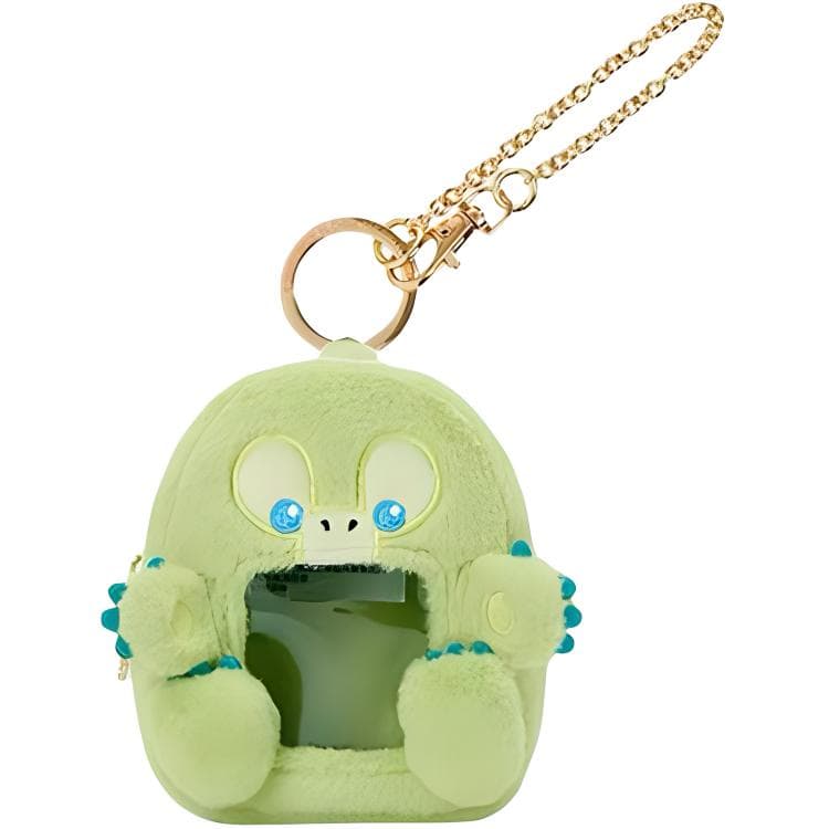 Disney Polyester Coin Purse Green Olu Mel Plush Transparent Coin Purse Key Ring Pendant