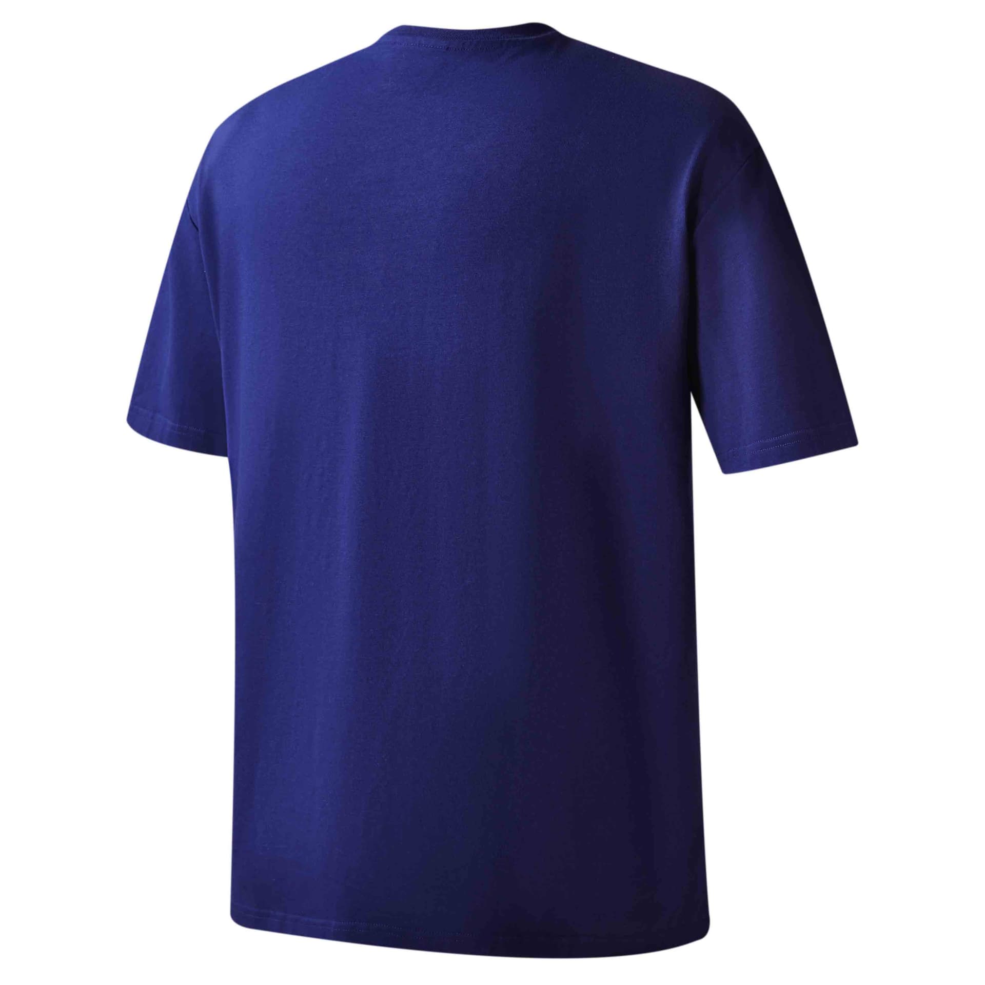 NBA T Shirts Navy Blue Crew Neck Moderate Straight Fit