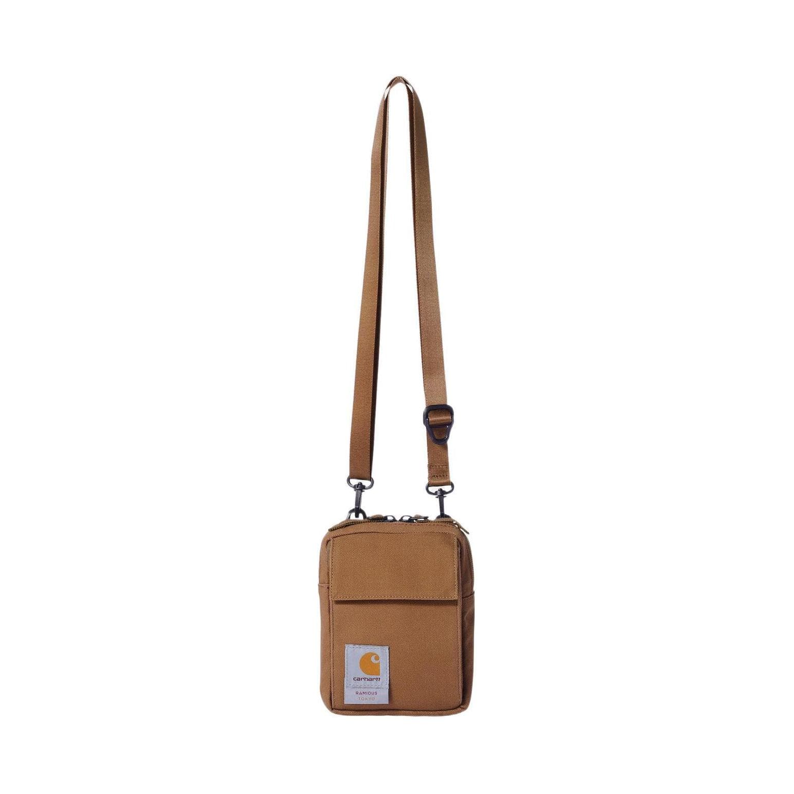 Carhartt WIP Ramidus Collaboration Cotton Shoulder Bag, Crossbody Bag, Wallet Regular Brown Brown