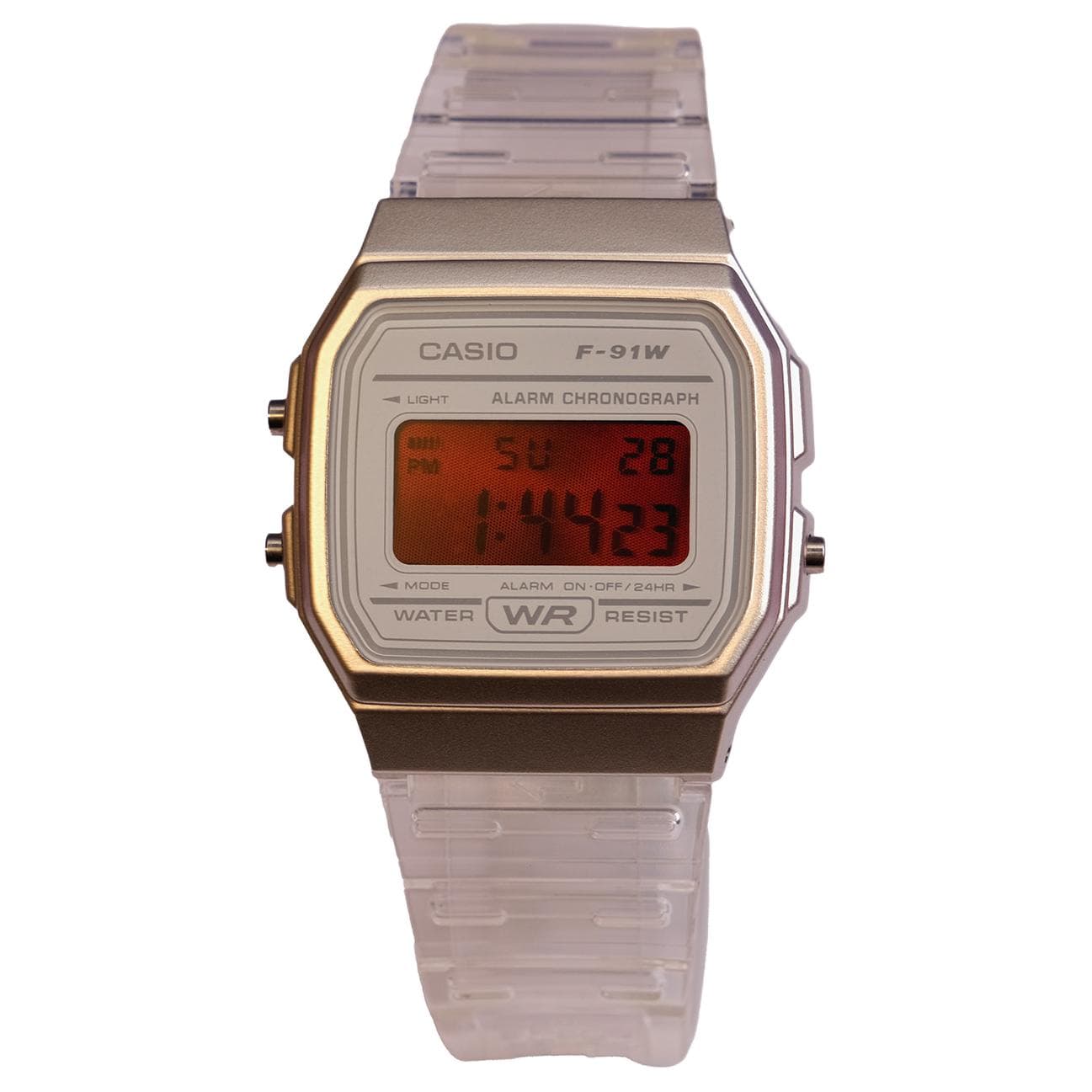 CASIO Custom Collection Quartz Movement Resin Strap Watch Red Watch Dial