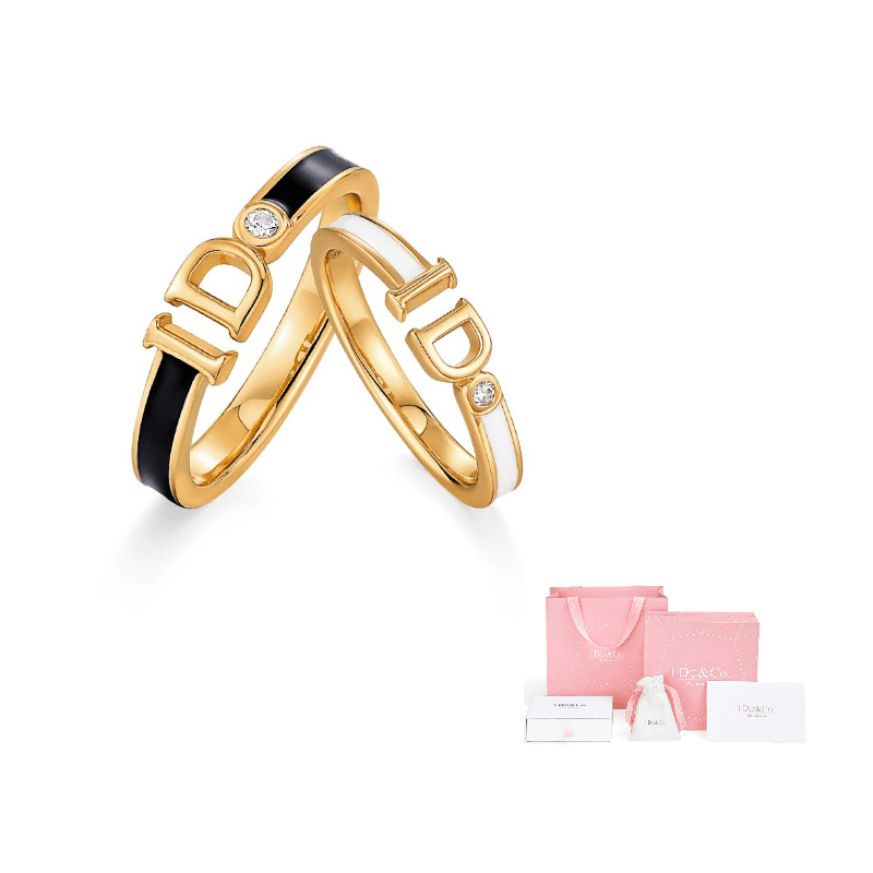 I Do&Co. 925 Sterling Silver, Luxury Design Open Ended Rings 925 Silver I Do Pair Ring