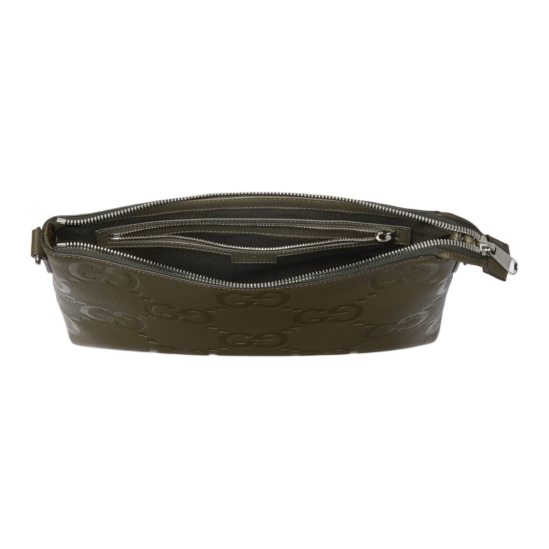 GUCCI Jumbo GG Shoulder Bag Medium Dark Green