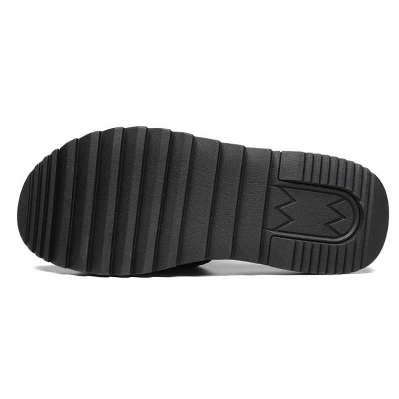 SENJIALUO EVA Stitching Odor Resistant, Flip Flops Black
