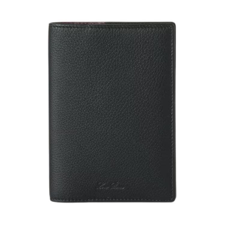 Loro Piana Cow Passport Holder Black Basic Set (Bag+Dust Bag)