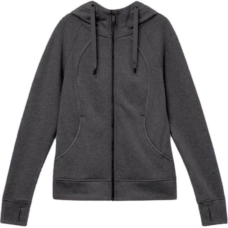 Lululemon Scuba Series Fleece Lined Hoodie With Full Zip Sports Hooded Drawstring Long Sleeved Slim Fit Coat Jacket