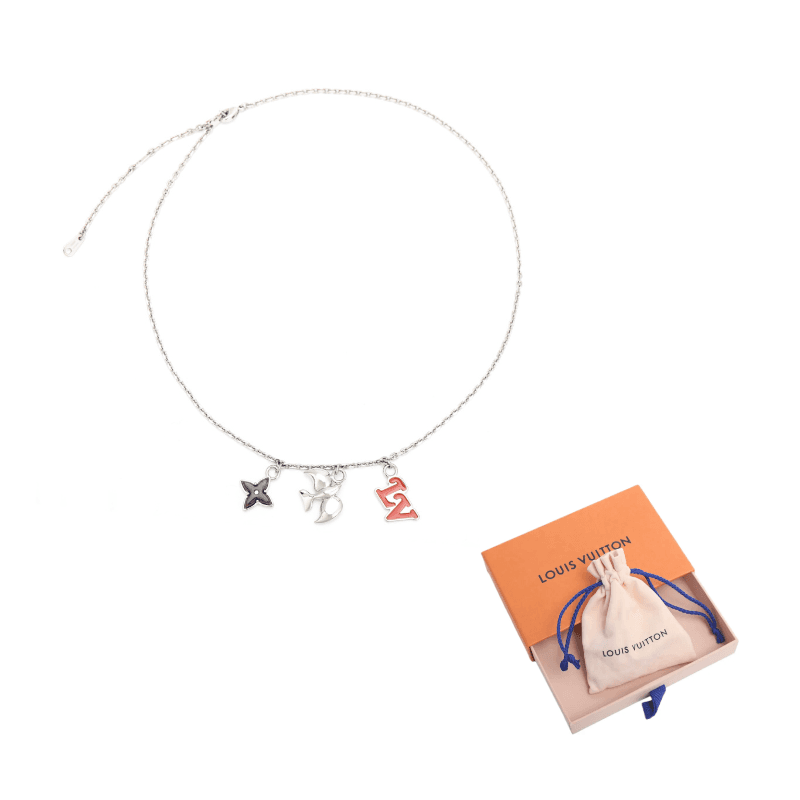 LOUIS VUITTON DOVE Metal Necklaces Silver Silver