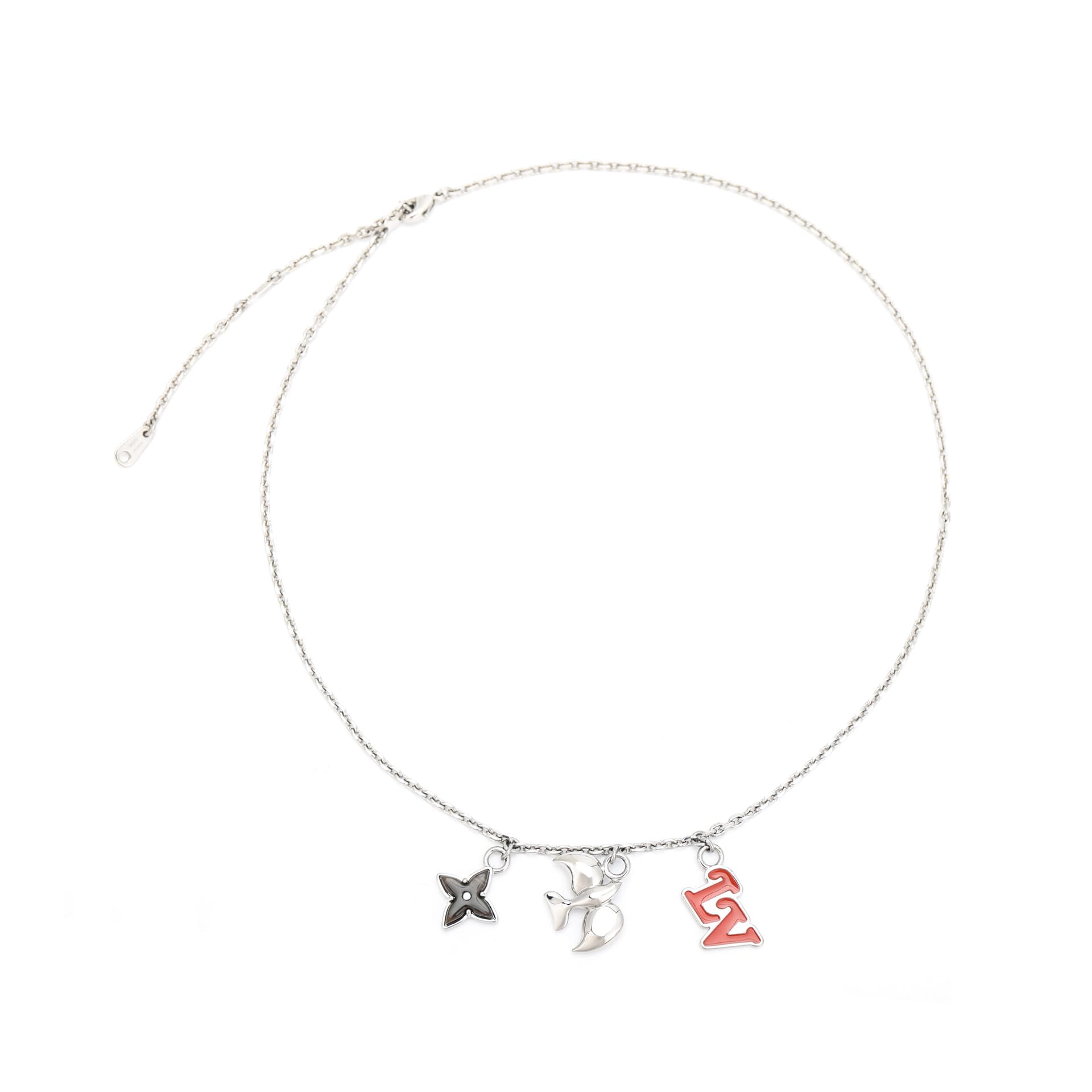 LOUIS VUITTON DOVE Metal Necklaces Silver