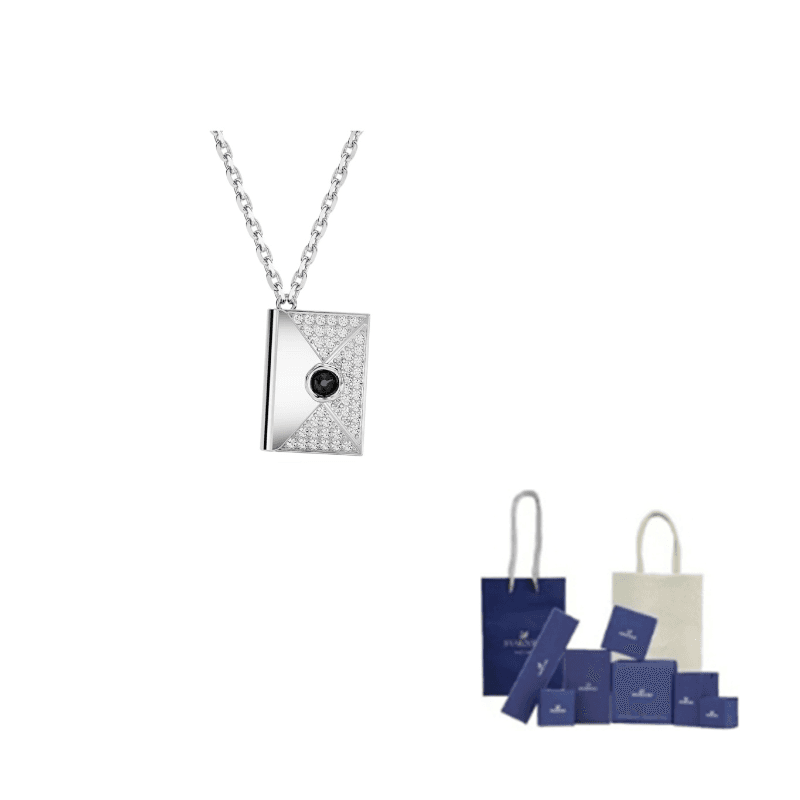 Swarovski Letra Necklaces Silver
