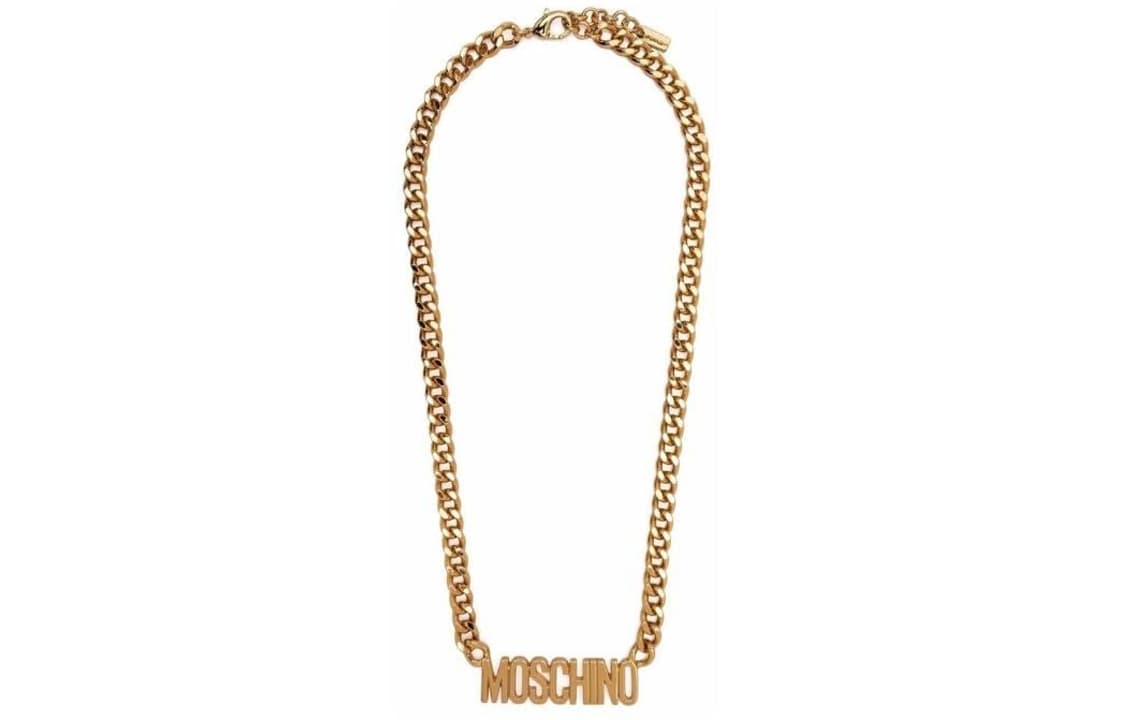 Moschino logolettering chain necklace